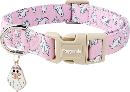 Vista 23 de Faygarsle - Collar floral para perras, diseño de primavera de verano rosa y amarillo, para perros pequeños, medianos y grandes, XS Flor Amarilla