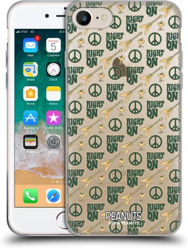 Vista 74 de Head Case Designs Funda de gel suave con licencia oficial de Peanuts Freak Flag Fly Woodstock 50th compatible con Apple iPhone 7 Plus/iPhone 8 Plus
