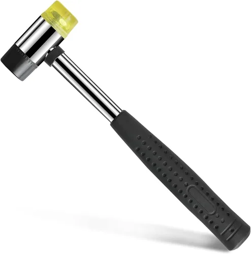 Vista 8 de Martillo de mazo de goma de 8 onzas Mazo de soplado suave sin marcas con mango de fibra de vidrio que absorbe los golpes para carpintería, pisos