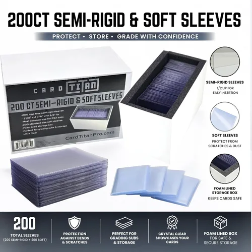 Vista 2 de Card Titan Fundas semirrígidas y penny de 200 unidades - Caja