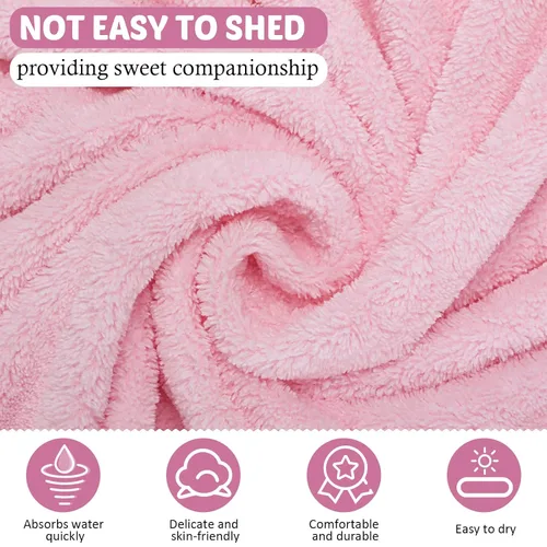 Vista 4 de Eccliy Paquete de 4 toallas de baño para bebé, cara de animal, forro polar coral, poncho para niño y niña (gatito, cachorro, oso, elefante)