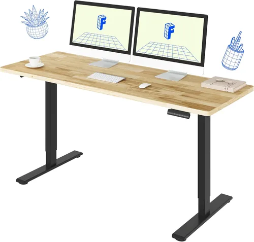 Vista 46 de FLEXISPOT Escritorio eléctrico de pie E3 con motor doble, 48 x 24