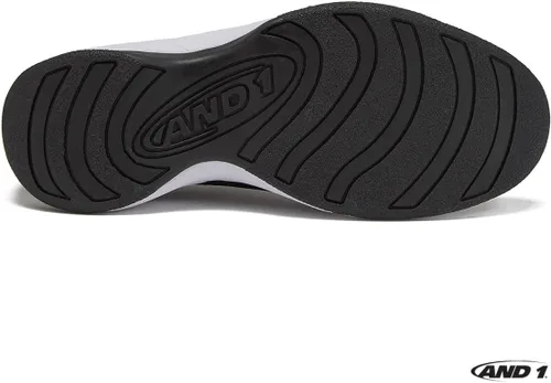 Vista 5 de AND1 Too Chillin - Zapatos sin cordones para hombre, zapatos de baloncesto retro fuera de la cancha para hombre, talla 7-16, negro, blanco, azul