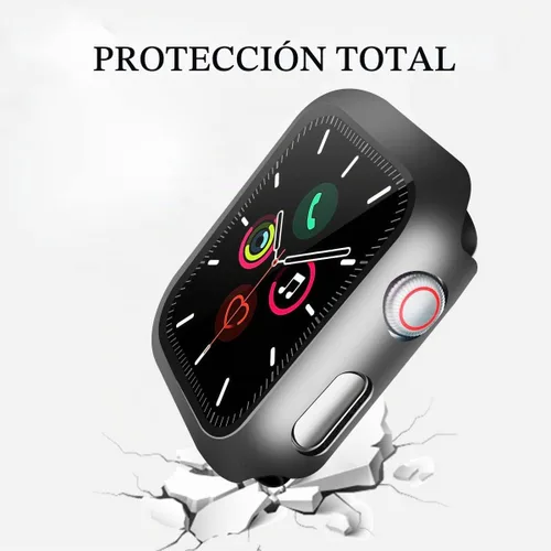 Vista 3 de YMHML Funda compatible con Apple Watch de 1.496 pulgadas Series 3/2/1 con protector de pantalla de vidrio templado integrado, protector delgado