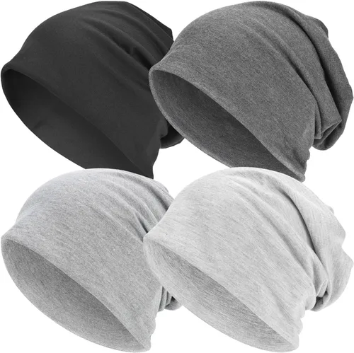 Vista 14 de EINSKEY Gorro ligero holgado para hombres y mujeres, gorro de algodón fino de gran tamaño, gorro de quimioterapia, gorro para dormir nocturno