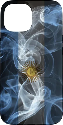 Vista 6 de iPhone 16 Smoky Argentina Flag - Funda de orgullo argentino estilo humo