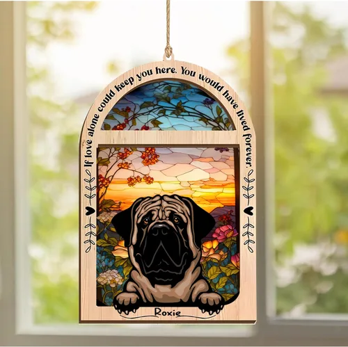 Vista 60 de LOVELYPOD Adorno de Navidad personalizado de sabueso afgano, atrapasoles con nombre, regalos de pérdida de mascotas, regalos para amantes