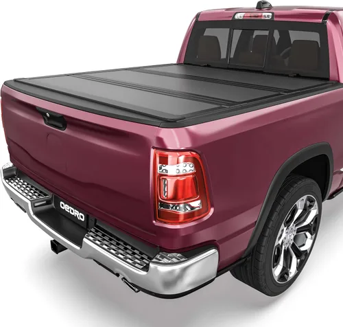 Vista 28 de OEDRO FRP Cubierta Rígida de Tonneau de Triple Pliegue Compatible con Dodge Ram 1500 2009-2024 (Carrocería Clásica y Nueva) Cama de 5.6 pies sin Ram