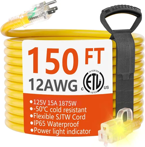 Vista 9 de HUANCHAIN Cable de extensión resistente de calibre 12 para exteriores, 6