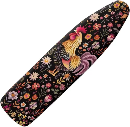 Vista 22 de Funda para tabla de planchar con estampado de rosas vintage con gancho y bucle, sujetadores ajustables, fundas protectoras para tabla de planchar