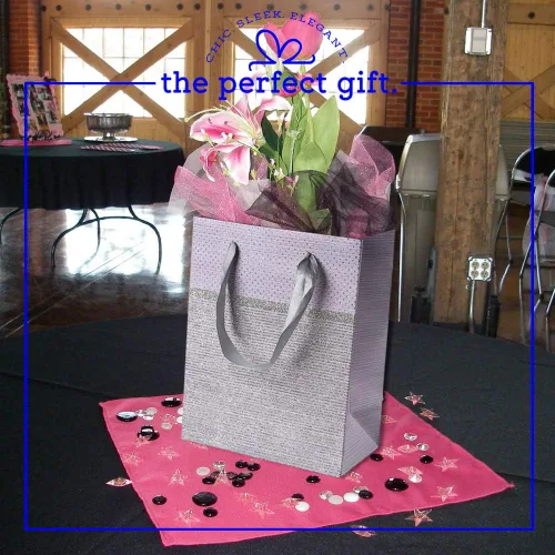 Vista 4 de Hammont Bolsas de regalo de boda para invitados de hotel – Bolsa de dama de honor con purpurina brillante – Bolsa de recuerdo de fiesta – Bolsas