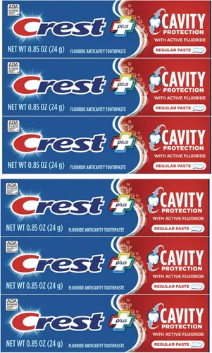 Vista 10 de Crest Cavity Protection Pasta de dientes regular, tamaño de viaje, 0.85 oz (24 g) - Paquete de 4