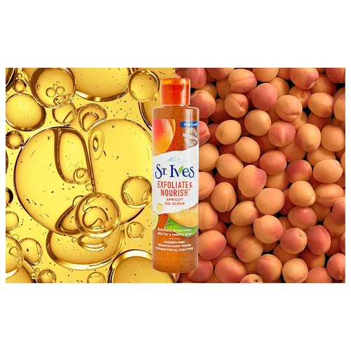 Vista 3 de St. Ives Exfoliate & Nourish Facial Oil Scrub, albaricoque, 4.23 oz