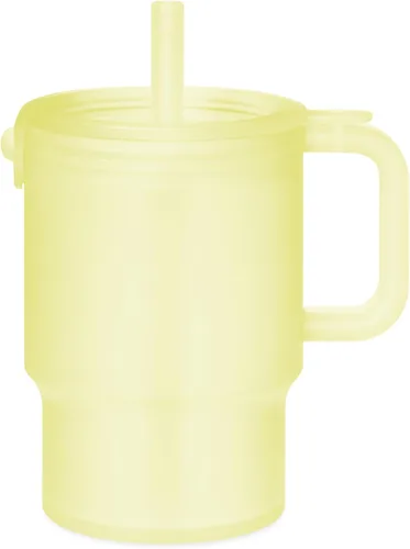 Vista 14 de Olababy Vaso de silicona para niños pequeños con asa y pajita, arándano, 11 Azul (Arándano)