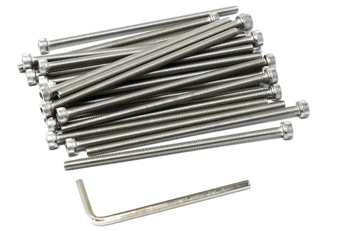 Vista 267 de iexcell Kit de tornillos de cabeza hexagonal de acero inoxidable 304, 100 unidades M2 x 0.157 in, paso de rosca de 0.016 in