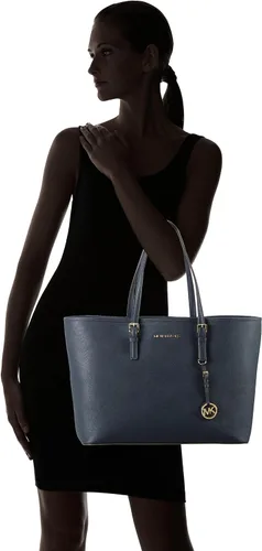 Vista 6 de MICHAEL Michael Kors Jet Set Bolso de viaje multifunción para mujer, azul marino, talla única, marino