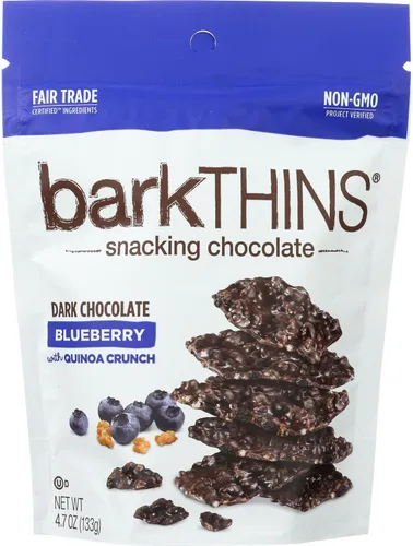 Vista 6 de barkTHINS Sal marina de almendras, sal marina de pretzel, chocolate negro de coco y almendras, chocolate negro, comercio justo y sin OMG, bolsas