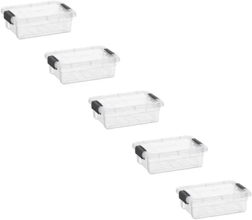 Vista 26 de Superio Mini contenedor de almacenamiento de plástico para crayón, suministros de arte y estuche de costura, organizador pequeño apilable