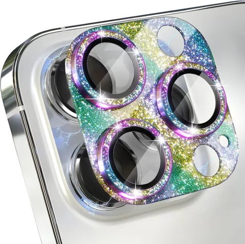 Vista 8 de Choiche Compatible con iPhone 15 Pro/iPhone 15 Pro Max, protector de lente de cámara brillante con protector de pantalla de lente de vidrio templado