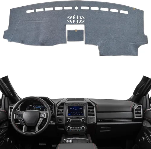 Vista 34 de TUCAREST Funda para salpicadero Compatible con Ch-Evy Silverado 1500/2500 HD/ 3500 HD 2019 2020 2021 2022 2023, GM-C Sierra 1500/2500 HD/ 3500 HD