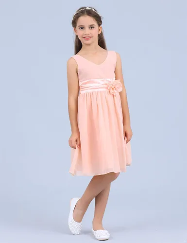 Vista 3 de TiaoBug Vestido de fiesta para niñas y niñas, vestidos de flores de gasa