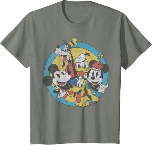 Vista 39 de Disney Camiseta retro de Mickey and Friends Group Shot