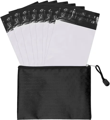 Vista 8 de Bolsas de eliminación personal femenina, 6 x 8 pulgadas, paquete de 100 bolsas de eliminación discretas con cierre de cremallera para tampones