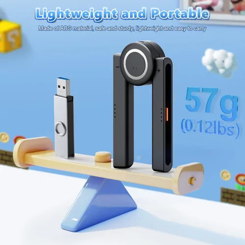 Vista 6 de [Upgraded 2.0] FASTSNAIL Charging Grip for Nintendo Switch 2 (2025), Strong Magnetic Grip Controller with 5-Levels Adjustable Rotation Positions for