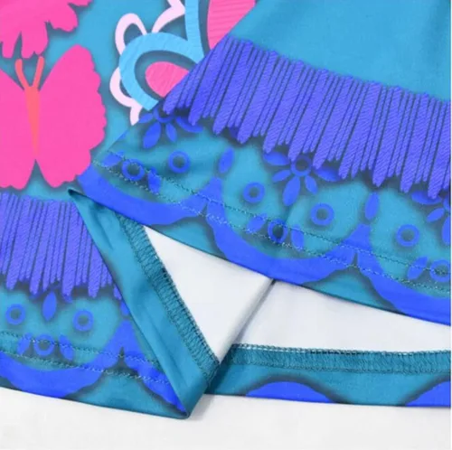 Vista 5 de Disfraz de Mirabel para niños disfraz de princesa Mirabel Madrigal disfraz de falda con estampado elegante para niñas