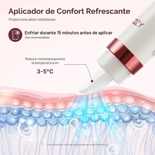 Vista 3 de Momcozy ComfortNip™ Crema de Pezones con Enfriamiento y Comodidad Sin Contacto, Crema para Pezones para Lactancia, Alivio Instantáneo, Fórmula a