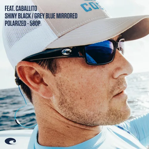 Vista 7 de Costa Del Mar Men's Caballito Rectangular Sunglasses