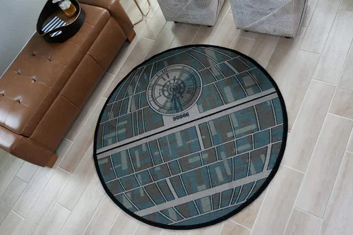 Vista 5 de Ukonic Star Wars Galactic Empire Death Star - Alfombra redonda de 52 pulgadas