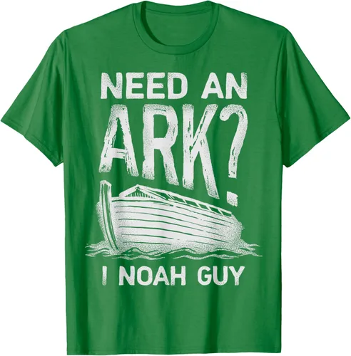 Vista 5 de Need an Ark I Noah Guy Funny Christian Men Women Pun Humour T-Shirt Negro