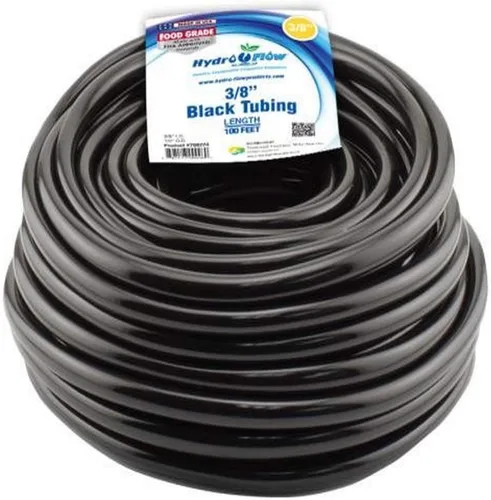 Vista 4 de Hydro Flow rollo de tubería de vinilo de 100 pies, 1/2 pulgada de diámetro interno y 5/8 pulgadas de diámetro externo, Negro