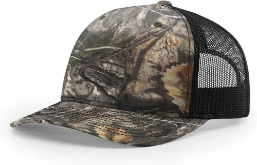 Vista 51 de Richardson 112 - Gorra de camionero de 5 paneles de alta calidad, ajustable, gorra Richardson en blanco estructurada Bark Duck Camo / Marrón