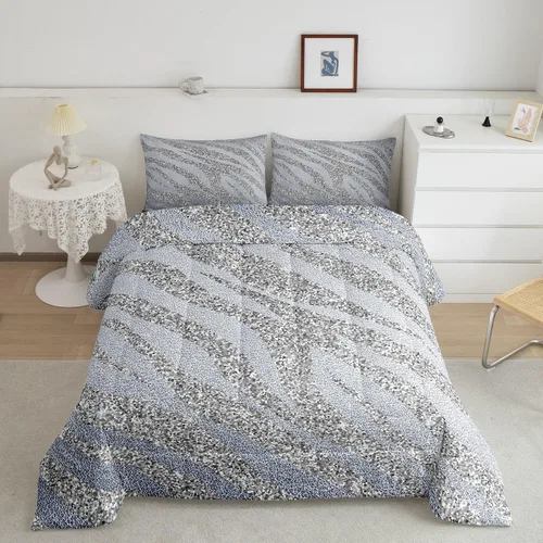 Vista 29 de Erosebridal Juego de edredón rosa para niñas, ropa de cama con estampado de animales para niños y adolescentes, juego de ropa de cama colorido
