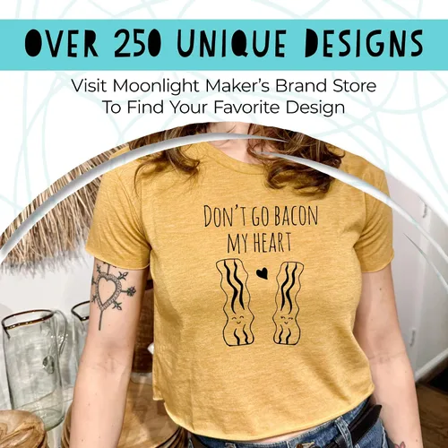 Vista 5 de Women's Screen Printed Crop Tee, Shirts With Sayings
