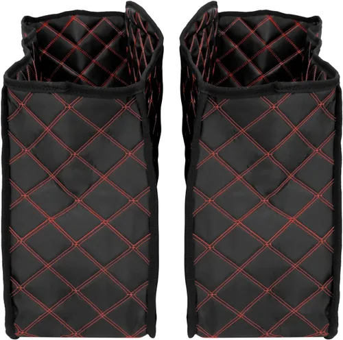 Vista 9 de Forros Elásticos para Alforjas Insertos Compatibles con Harley Extended Bag Touring Electra Street Glide Road King 1993-2013 (Hilo Rojo) Hard