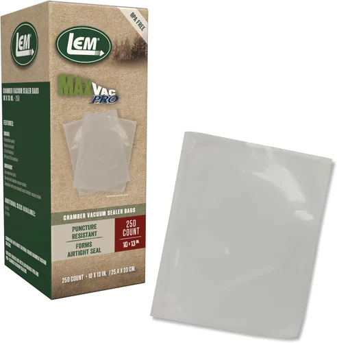 Vista 10 de LEM Productos MaxVac Pro Bolsas selladoras al vacío de cámara, 6" x 9", 250