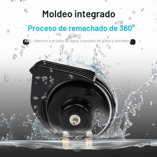 Vista 5 de FARBIN Bocina de aire de motocicleta de tono alto de 12 voltios, impermeable, 510 Hz