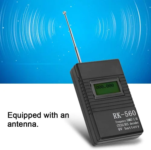 Vista 5 de Contador de frecuencia portátil de mano, prueba de radiofrecuencia precisa de frecuencia de 50MHz-2.4Ghz, con antena de una llave, conveniente