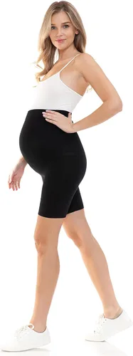 Vista 5 de Leggings Depot Ropa de maternidad sin costuras para mujer, ropa interior de embarazo a medio muslo, soporte para el vientre, evita rozaduras, S-XL