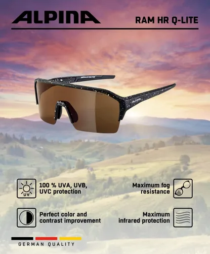 Vista 5 de ALPINA Gafas de ciclismo que mejoran el contraste y a prueba de roturas para hombres y mujeres, 100% protección UV, RAM HR Q-LITE