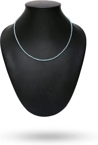 Vista 10 de Gargantilla con cuentas naturales, cuentas facetadas, collar de piedra natal, cristal curativo de energía, regalo para ella, joyería de plata de ley