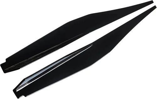 Vista 4 de NINTE Falda lateral para Chevrolet Chevy Corvette C8 5VM estilo Rocker Panel brillante ABS pintado de ABS negro brillante protector de línea