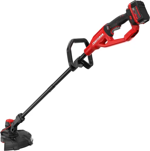 Vista 11 de CRAFTSMAN V20 - Kit de recortadora de césped y cortadora de césped con batería de 4 Ah y cargador, 13 pulgadas, Wacker inalámbrico de malezas