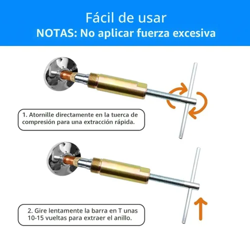 Vista 4 de Extractor de Manga de Compresión Herramienta de Remoción Tuerca y Virola de Tubería 03943 - Removedor de Manga Solo para Accesorios de Compresión
