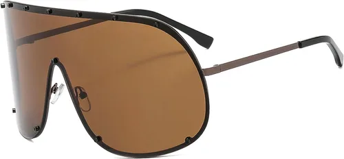 Vista 11 de Gafas de sol cuadradas de una pieza de gran tamaño para mujer, gafas de sol de lujo de moda punk, gafas al aire libre para mujer C5