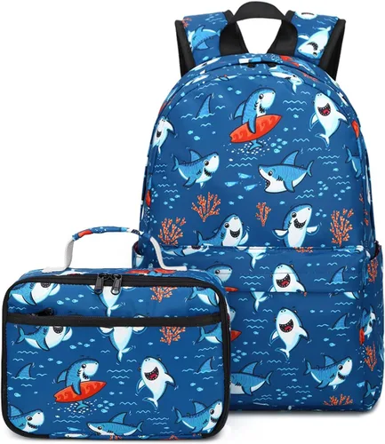Vista 77 de CAMTOP - Conjunto de mochila y lonchera con estampados divertidos para niños de preescolar y primaria), Y0058-2
