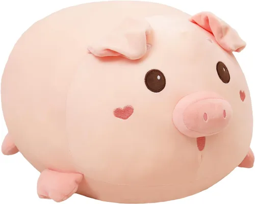 Vista 9 de YESGIRL Almohada de felpa de gato súper suave de 20 pulgadas, adorable juguete de peluche, peluche de gato kawaii gordito para niños y niñas, bonita